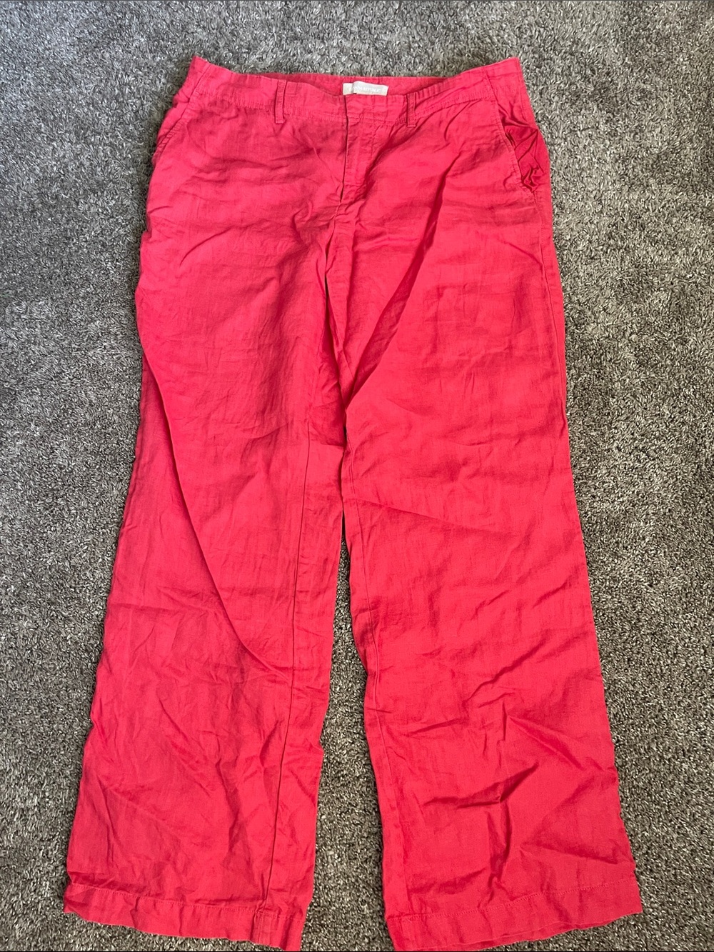 Banana Republic women’s red Wide-Leg linen Pants